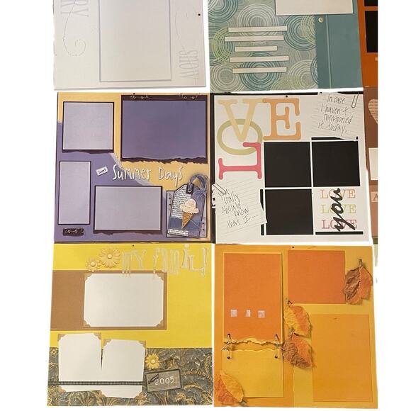 Lot Of 12 Scrapbook Layout Pages 12”X12” Premade Calendar Holidays All Ocassion - Picture 3 of 8
